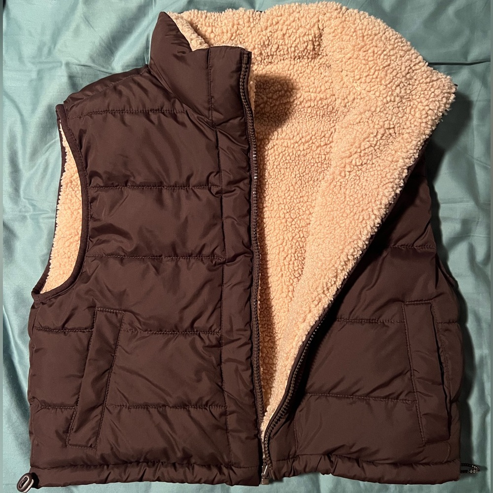 Gilly Hicks Reversible Sherpa Vest - Extra Small XS